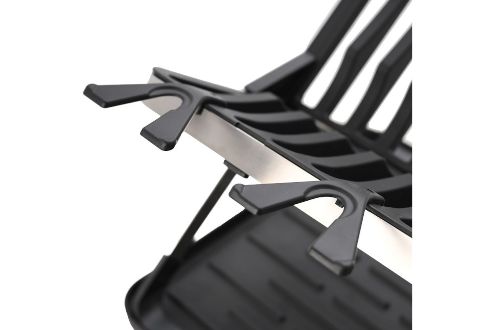 ESTIA ΠΙΑΤΟΘΗΚΗ ΑΝΑΔΙΠΛΟΥΜΕΝΗ ΑΝΟΞΕΙΔΩΤΗ 2 ΕΠΙΠΕΔΩΝ 48x35.4x27.2cm ΜΑΥΡΗ