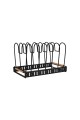 ESTIA ΘΗΚΗ ΜΕ ΔΙΑΧΩΡΙΣΤΙΚΑ BAMBOO ESSENTIALS ΜΕΤΑΛΛΙΚΗ ΜΕ ΧΕΡΟΥΛΙ 30.5x17.7x19cm ΜΑΥΡΗ