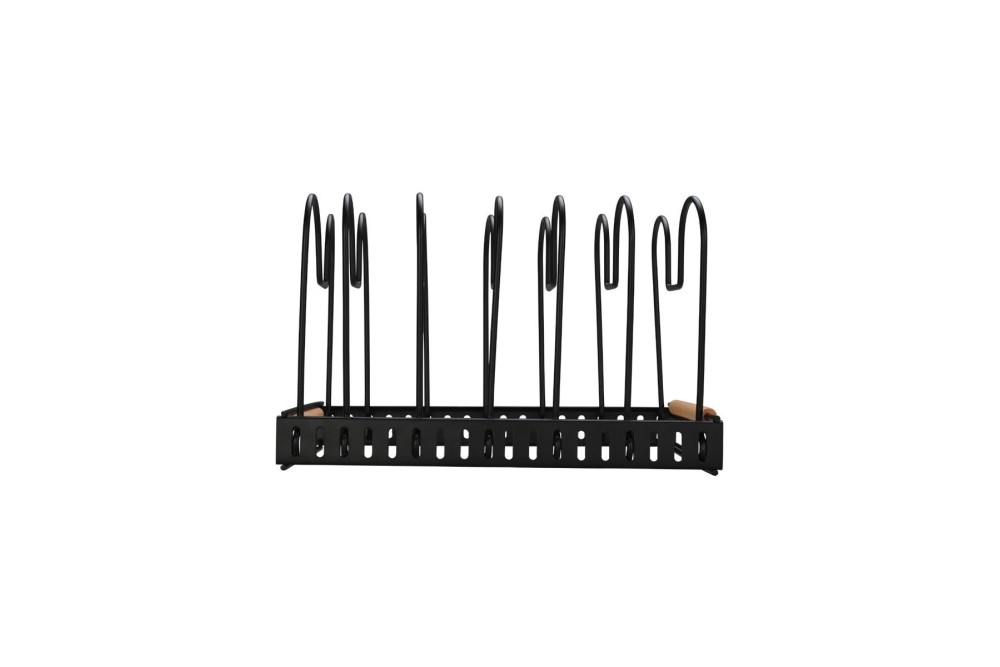 ESTIA ΘΗΚΗ ΜΕ ΔΙΑΧΩΡΙΣΤΙΚΑ BAMBOO ESSENTIALS ΜΕΤΑΛΛΙΚΗ ΜΕ ΧΕΡΟΥΛΙ 30.5x17.7x19cm ΜΑΥΡΗ