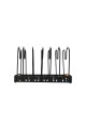 ESTIA ΘΗΚΗ ΜΕ ΔΙΑΧΩΡΙΣΤΙΚΑ BAMBOO ESSENTIALS ΜΕΤΑΛΛΙΚΗ ΜΕ ΧΕΡΟΥΛΙ 30.5x17.7x19cm ΜΑΥΡΗ