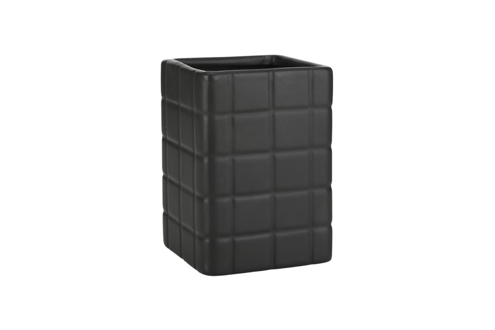 ESTIA ΠΟΤΗΡΑΚΙ ΜΠΑΝΙΟΥ TILES ΚΕΡΑΜΙΚΟ 7.5x11cm ΜΑΥΡΟ