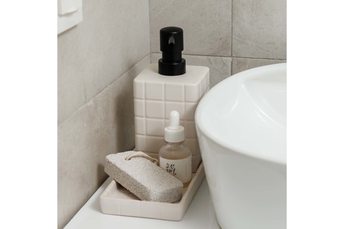 ESTIA ΑΝΤΛΙΑ ΣΑΠΟΥΝΙΟΥ TILES ΚΕΡΑΜΙΚΗ 450ml 7.5x15cm ΛΕΥΚΗ