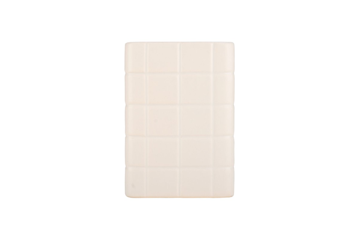 ESTIA ΠΟΤΗΡΑΚΙ ΜΠΑΝΙΟΥ TILES ΚΕΡΑΜΙΚΟ 7.5x7.5x11cm ΛΕΥΚΟ