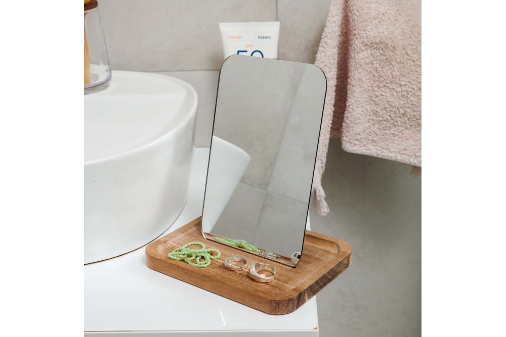 ESTIA ΚΑΘΡΕΦΤΗΣ ΕΠΙΤΡΑΠΕΖΙΟΣ ALLURE ΜΕ ΞΥΛΙΝΗ ΒΑΣΗ 7.5x12.5x18cm