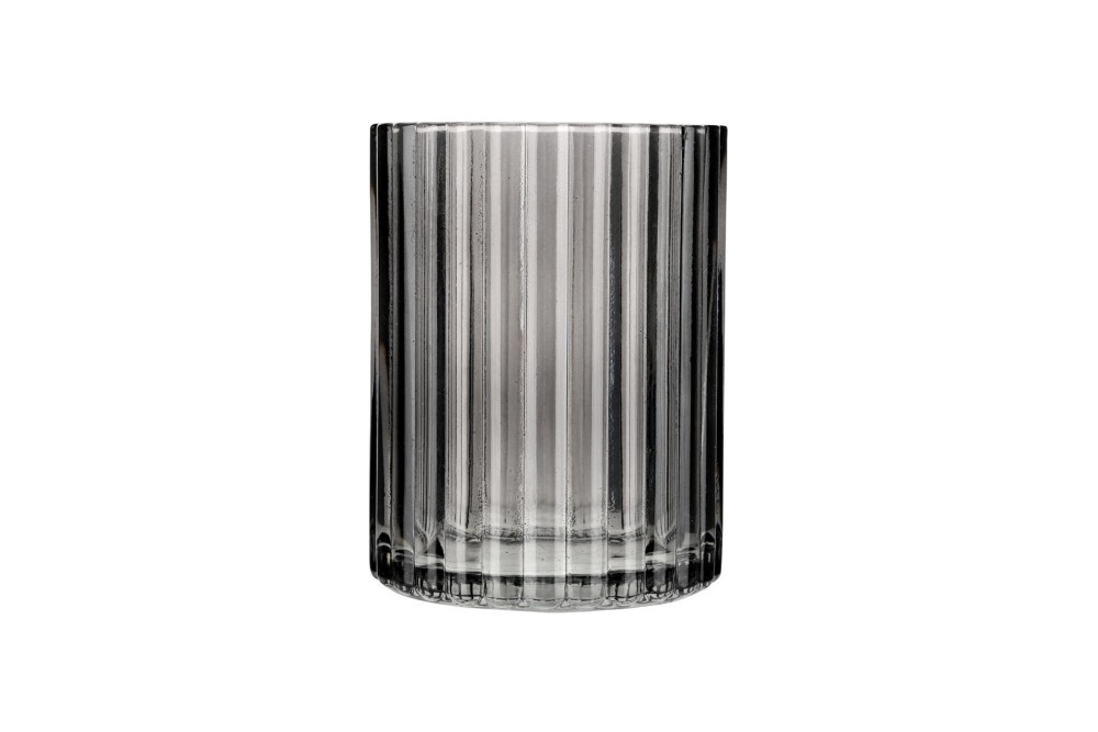 ESTIA ΠΟΤΗΡΑΚΙ ΜΠΑΝΙΟΥ ALIVIO ΓΥΑΛΙΝΟ ΑΝΑΓΛΥΦΟ 7.8x10cm ΜΑΥΡΟ