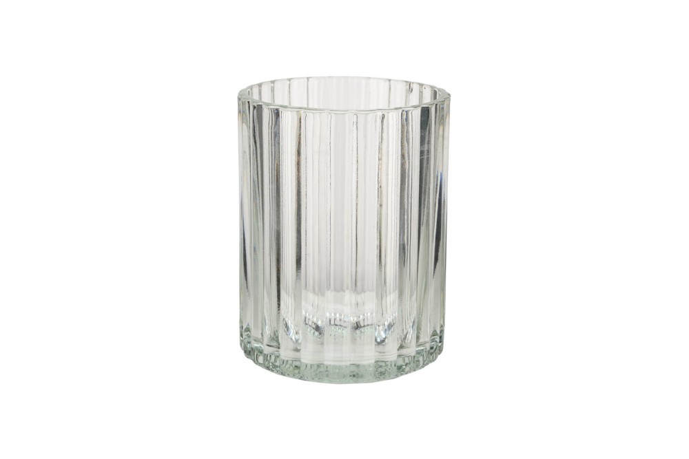 ESTIA ΠΟΤΗΡΑΚΙ ΜΠΑΝΙΟΥ ALIVIO ΓΥΑΛΙΝΟ ΑΝΑΓΛΥΦΟ 7.8x10cm ΔΙΑΦΑΝΟ