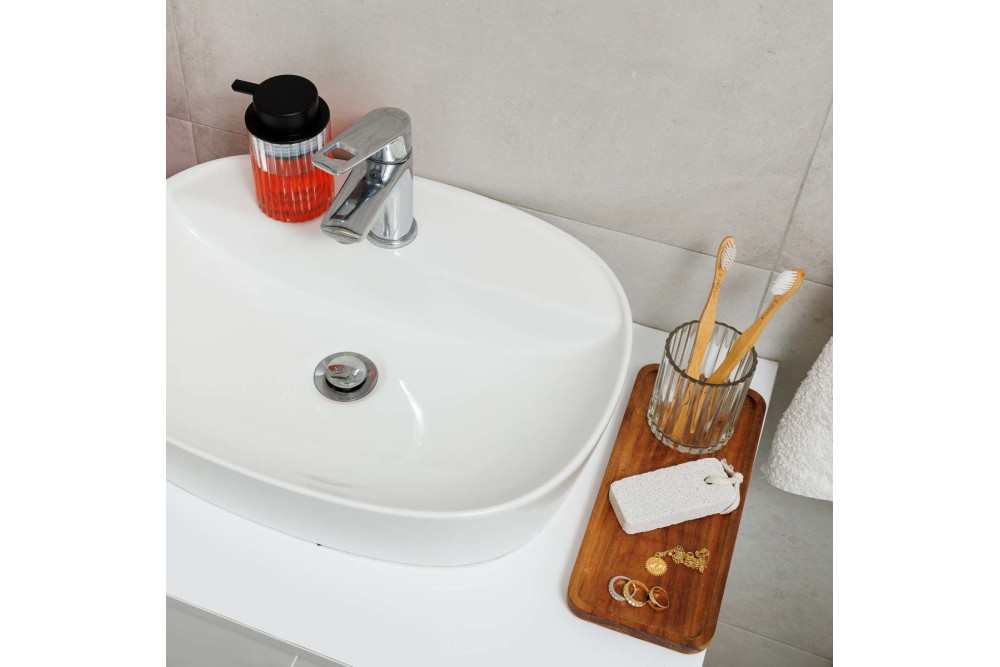 ESTIA ΠΟΤΗΡΑΚΙ ΜΠΑΝΙΟΥ ALIVIO ΓΥΑΛΙΝΟ ΑΝΑΓΛΥΦΟ 7.8x10cm ΔΙΑΦΑΝΟ