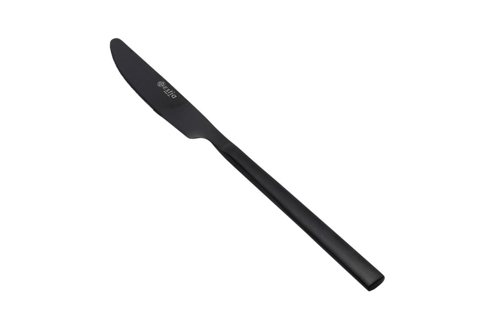 ESTIA ΜΑΧΑΙΡΙ ΦΑΓΗΤΟΥ PRESTIGE BLACK ΑΝΟΞΕΙΔΩΤΟ ΑΤΣΑΛΙ 18/0 ΜΑΥΡΟ MAT