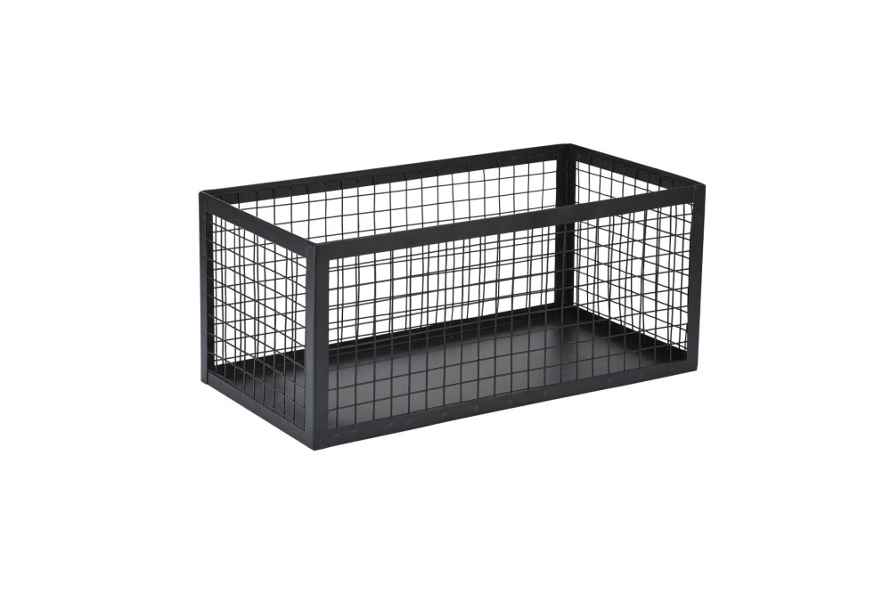ESTIA ΚΑΛΑΘΙ ΑΠΟΘΗΚΕΥΣΗΣ & ΟΡΓΑΝΩΣΗΣ CAGE ΜΕΤΑΛΛΙΚΟ 30x15.5x13cm ΜΑΥΡΟ