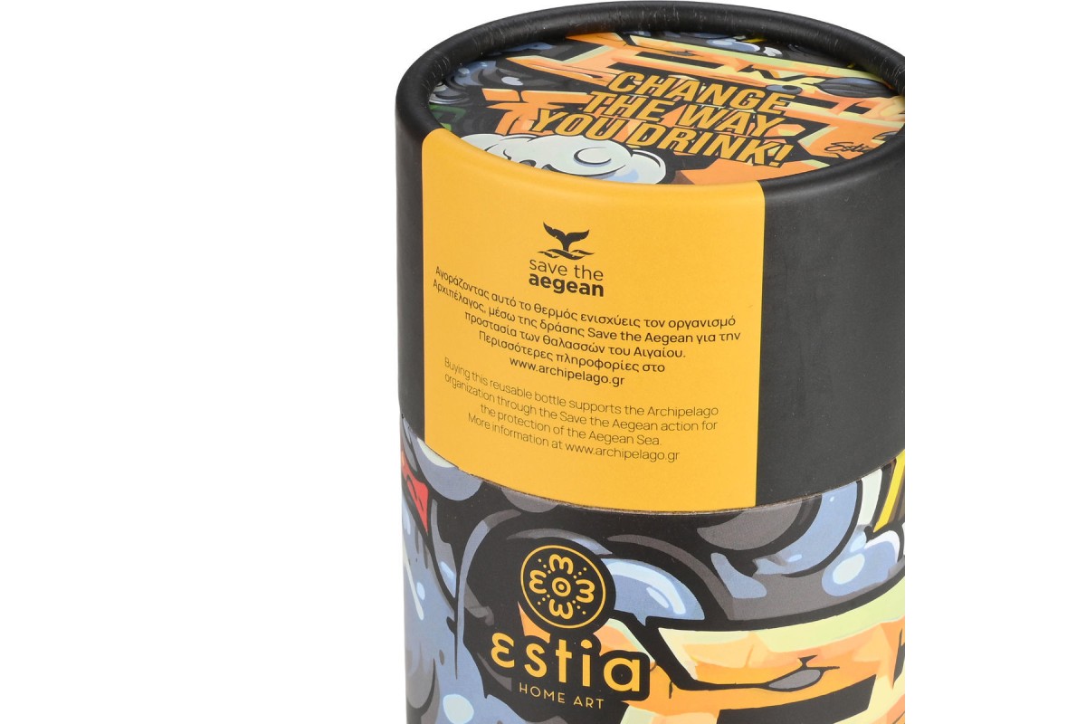 ESTIA ΘΕΡΜΟΣ TRAVEL MUG SAVE THE AEGEAN 350ml GRAFFITI RHYTHM