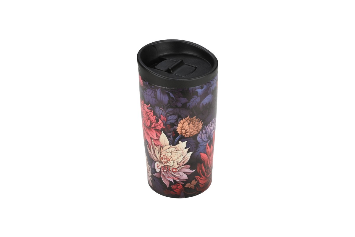 ESTIA ΘΕΡΜΟΣ TRAVEL MUG SAVE THE AEGEAN 350ml MIDNIGHT BLOSSOM