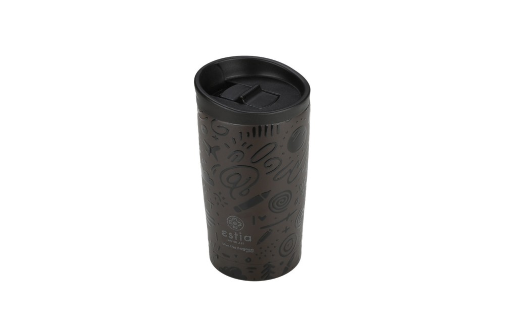 ESTIA ΘΕΡΜΟΣ TRAVEL MUG SAVE THE AEGEAN 350ml NOIR ECHO