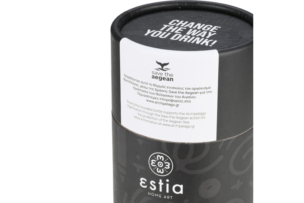 ESTIA ΘΕΡΜΟΣ TRAVEL MUG SAVE THE AEGEAN 350ml NOIR ECHO