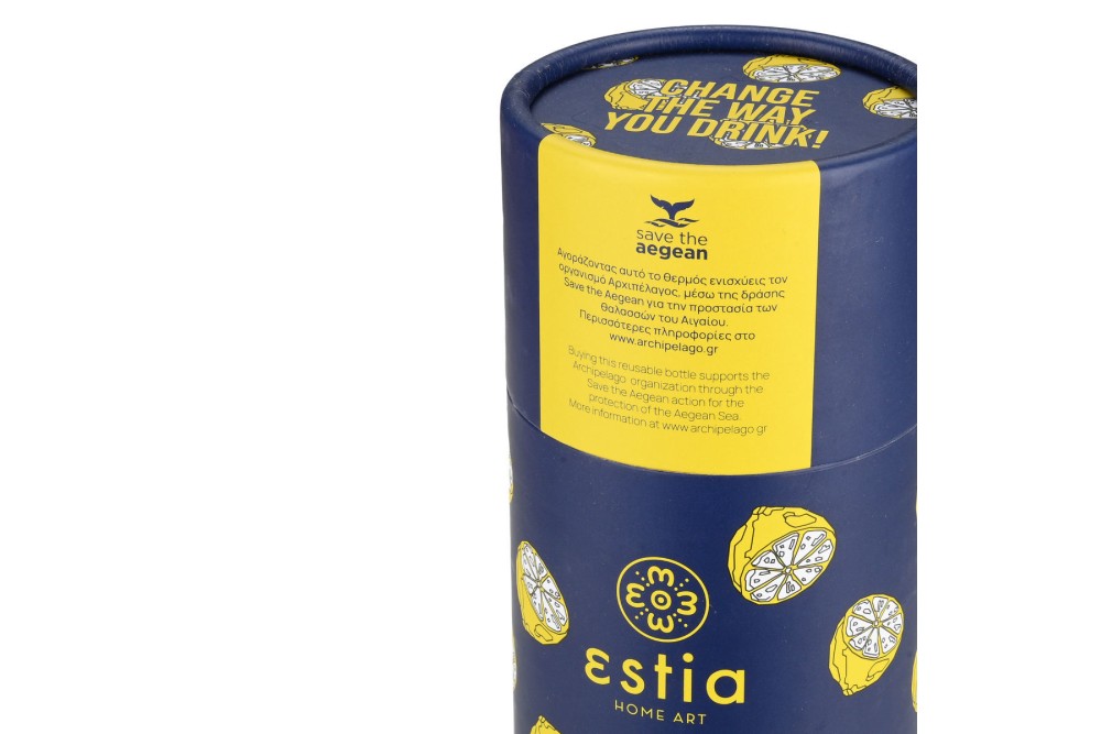 ESTIA ΘΕΡΜΟΣ TRAVEL FLASK SAVE THE AEGEAN 500ml CITRUS INFUSION