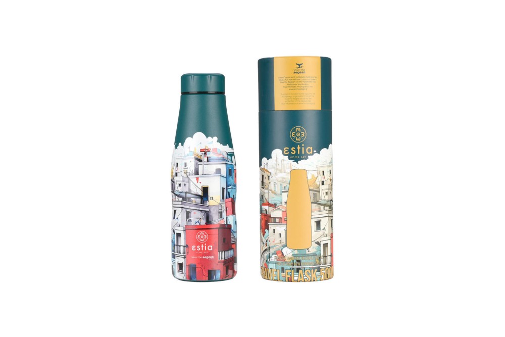 ESTIA ΘΕΡΜΟΣ TRAVEL FLASK SAVE THE AEGEAN 500ml URBAN MYTHOS