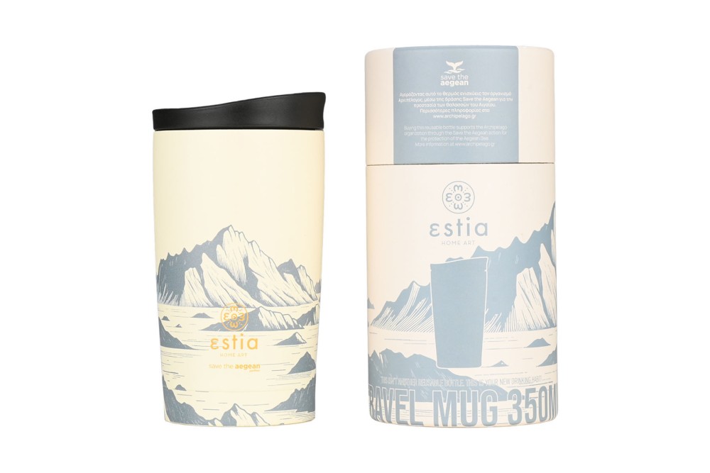 ESTIA ΘΕΡΜΟΣ TRAVEL MUG SAVE THE AEGEAN 350ml ALPINE ESSENCE