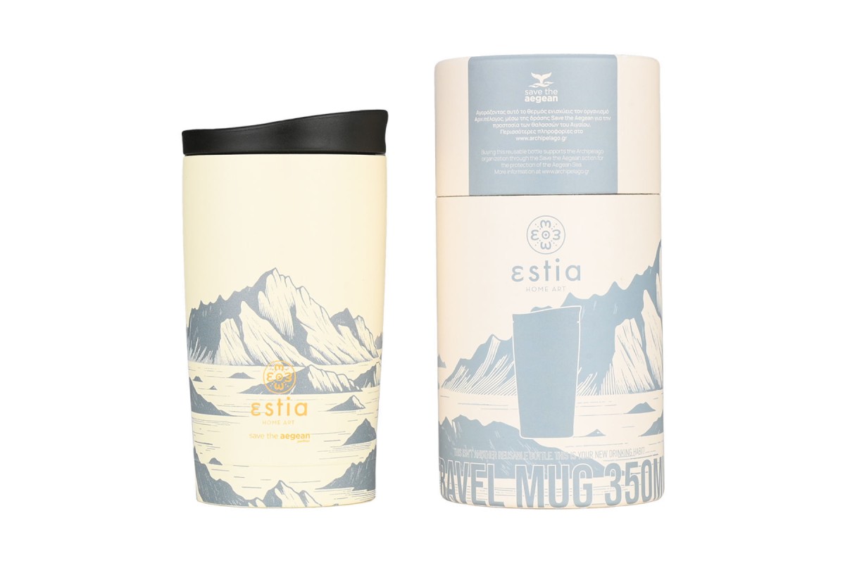 ESTIA ΘΕΡΜΟΣ TRAVEL MUG SAVE THE AEGEAN 350ml ALPINE ESSENCE