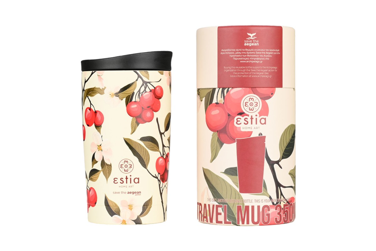 ESTIA ΘΕΡΜΟΣ TRAVEL MUG SAVE THE AEGEAN 350ml SAKURA WHISPER