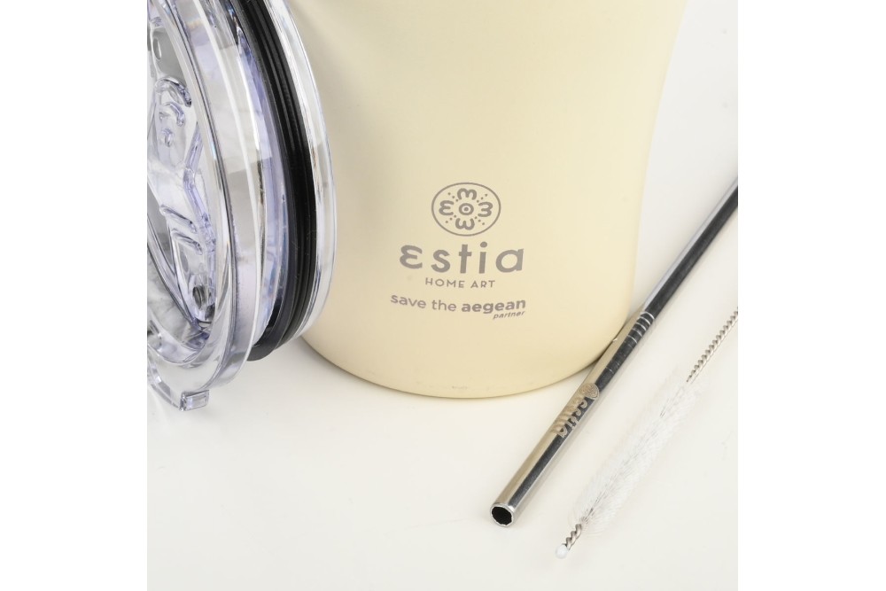 ESTIA ΘΕΡΜΟΣ COFFEE MUG SAVE THE AEGEAN 350ml LILY WHITE