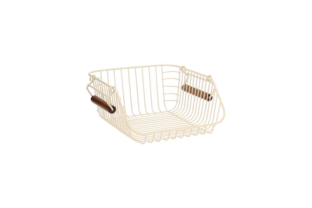 ESTIA ΚΑΛΑΘΙ ΟΡΓΑΝΩΣΗΣ ALLURE ΜΕΤΑΛΛΙΚΟ 26.5x29.5x16cm ΣΤΟΙΒΑΖΟΜΕΝΟ IVORY