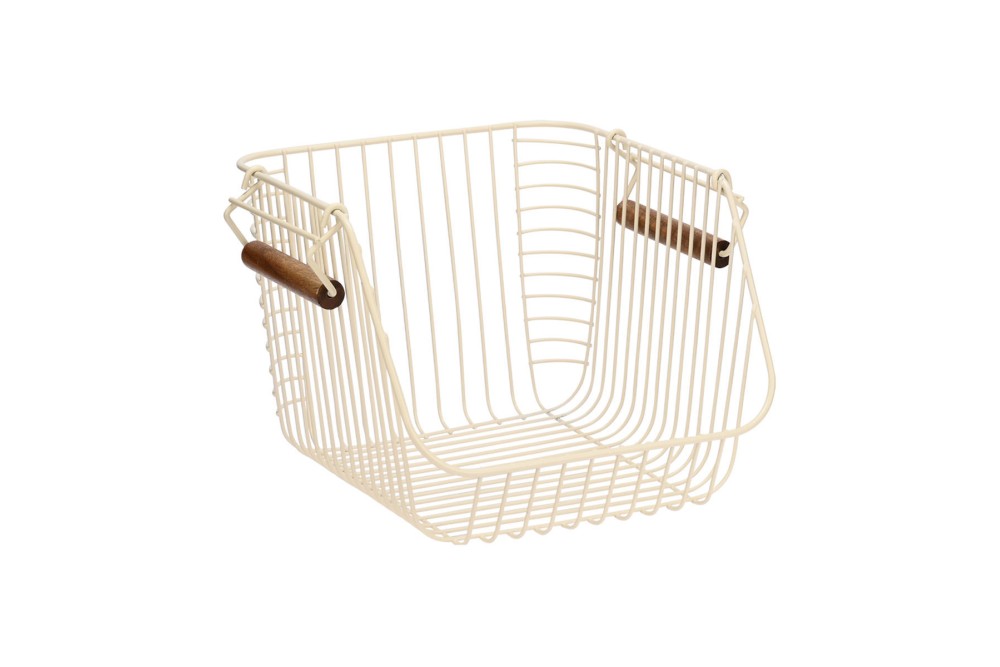 ESTIA ΚΑΛΑΘΙ ΟΡΓΑΝΩΣΗΣ ALLURE ΜΕΤΑΛΛΙΚΟ 26.5x29.5x21.5cm ΣΤΟΙΒΑΖΟΜΕΝΟ IVORY