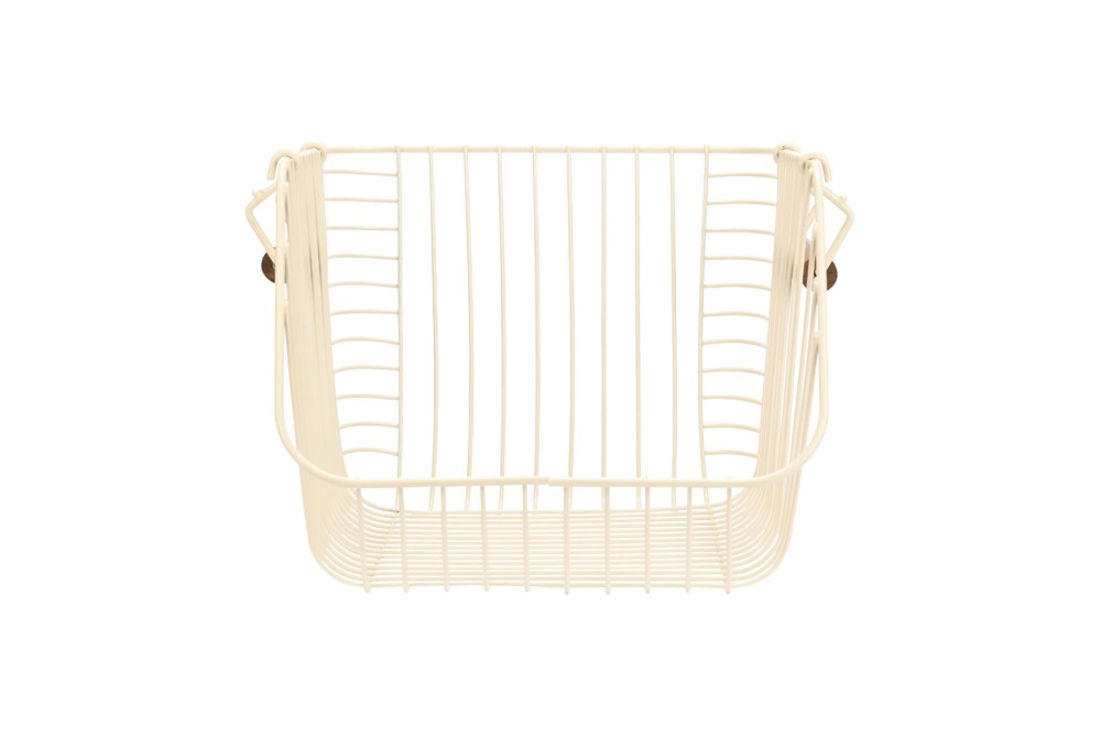 ESTIA ΚΑΛΑΘΙ ΟΡΓΑΝΩΣΗΣ ALLURE ΜΕΤΑΛΛΙΚΟ 26.5x29.5x21.5cm ΣΤΟΙΒΑΖΟΜΕΝΟ IVORY