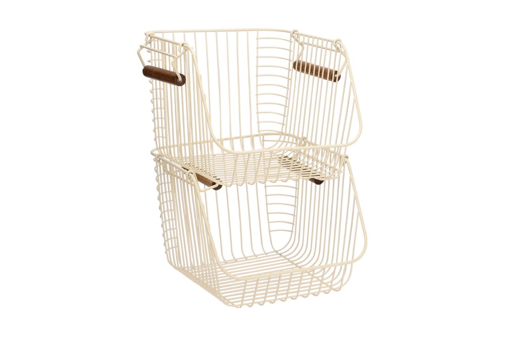 ESTIA ΚΑΛΑΘΙ ΟΡΓΑΝΩΣΗΣ ALLURE ΜΕΤΑΛΛΙΚΟ 26.5x29.5x21.5cm ΣΤΟΙΒΑΖΟΜΕΝΟ IVORY