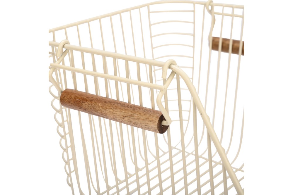 ESTIA ΚΑΛΑΘΙ ΟΡΓΑΝΩΣΗΣ ALLURE ΜΕΤΑΛΛΙΚΟ 26.5x29.5x21.5cm ΣΤΟΙΒΑΖΟΜΕΝΟ IVORY