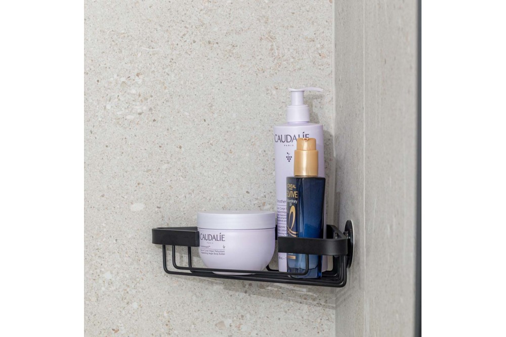 ESTIA ΕΤΑΖΕΡΑ ΑΛΟΥΜΙΝΙΟΥ STANCE ΜΕ AYTOKOΛΛΗΤΟ ΔΙΠΛΗΣ ΟΨΗΣ ΓΩΝΙΑΚΗ 25x17x6.5cm ΜΑΥΡΗ