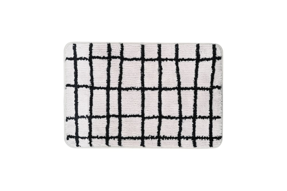 ESTIA ΤΑΠΕΤΟ ΜΠΑΝΙΟΥ CAGE 40x60cm 100% ΜΙΚΡΟΪΝΕΣ ΓΚΡΙ-ΜΑΥΡΟ