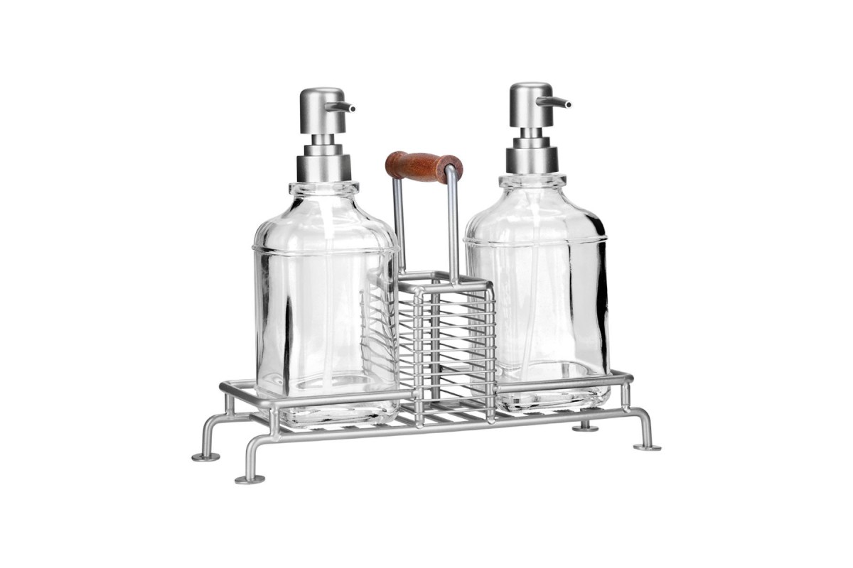 ESTIA ΔΟΧΕΙΑ ΥΓΡΟΥ ΠΙΑΤΩΝ ALLURE 2x300ml ΜΕ ΜΕΤΑΛΛΙΚΗ ΒΑΣΗ & ΘΗΚΗ ΓΙΑ ΣΦΟΥΓΓΑΡΙ ΑΣΗΜΙ ESTIA ΔΟΧΕΙΑ ΥΓΡΟΥ ΠΙΑΤΩΝ ALLURE 2x300ml ΜΕ ΜΕΤΑΛΛΙΚΗ ΒΑΣΗ & ΘΗΚΗ ΓΙΑ ΣΦΟΥΓΓΑΡΙ ΑΣΗΜΙ