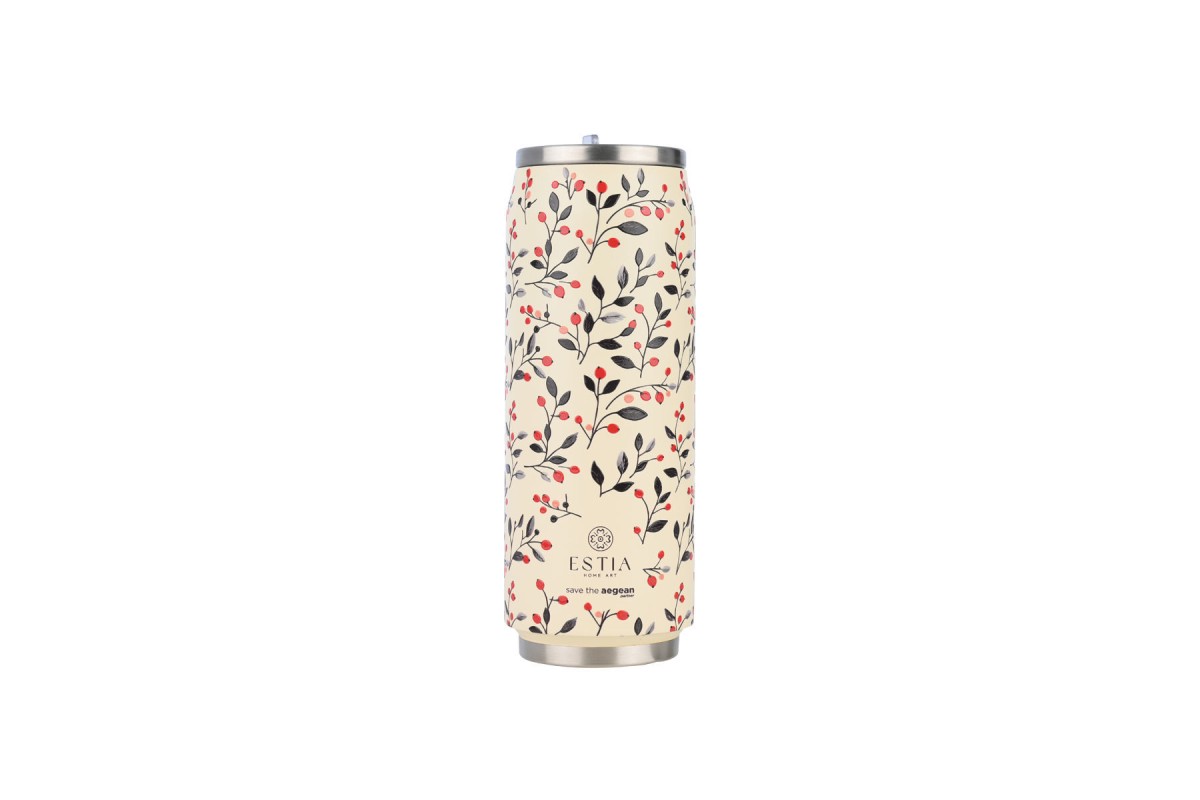 ESTIA ΘΕΡΜΟΣ TRAVEL CUP SAVE THE AEGEAN 500ml BLOOM BEIGE