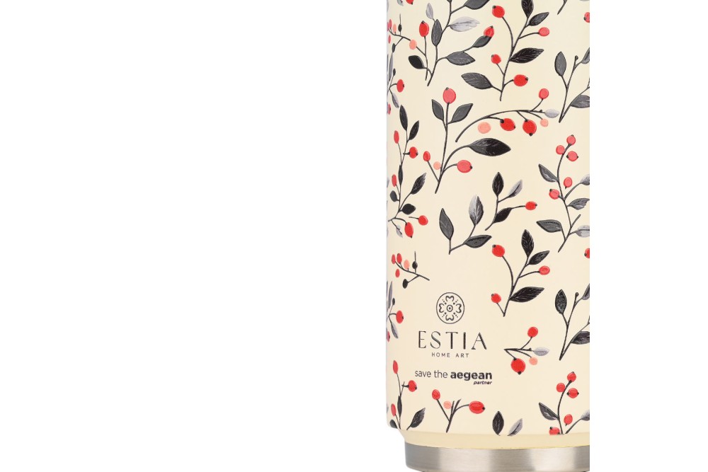 ESTIA ΘΕΡΜΟΣ TRAVEL CUP SAVE THE AEGEAN 500ml BLOOM BEIGE