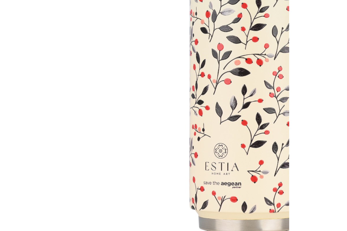 ESTIA ΘΕΡΜΟΣ TRAVEL CUP SAVE THE AEGEAN 500ml BLOOM BEIGE ESTIA ΘΕΡΜΟΣ TRAVEL CUP SAVE THE AEGEAN 500ml BLOOM BEIGE
