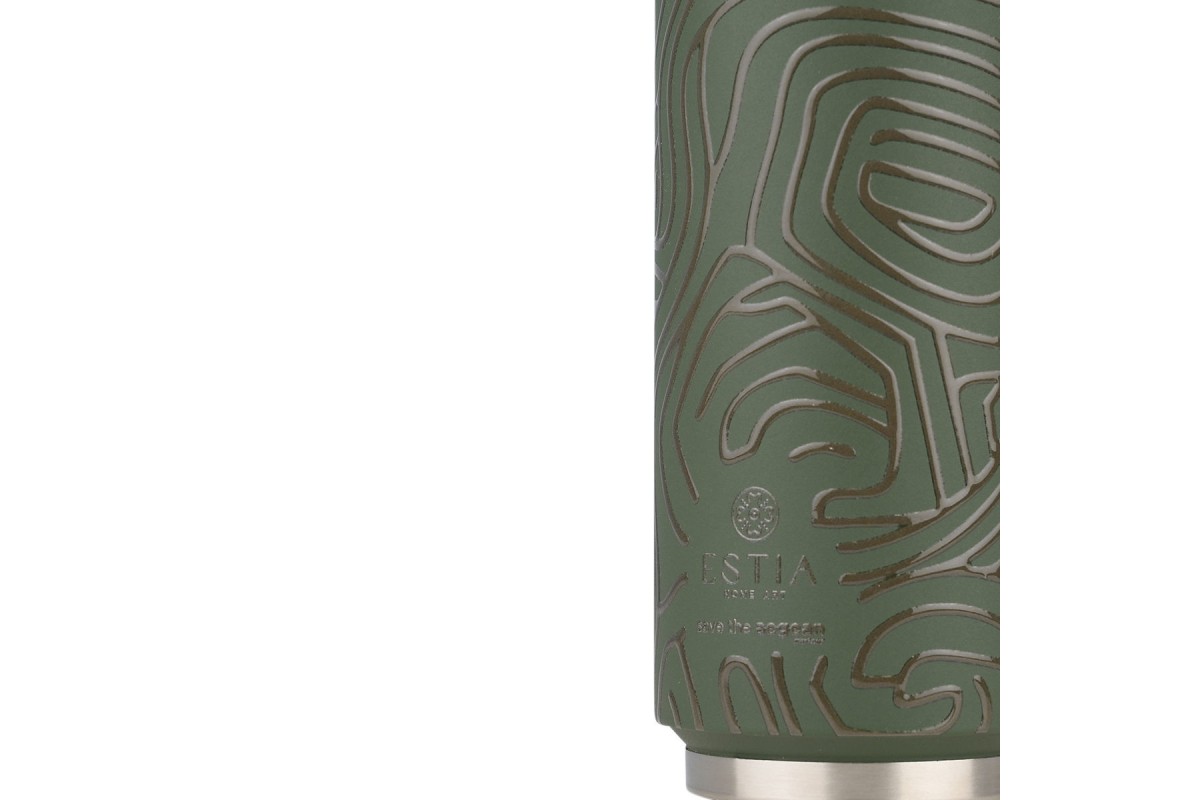 ESTIA ΘΕΡΜΟΣ TRAVEL CUP SAVE THE AEGEAN 500ml OLIVE FLOW ESTIA ΘΕΡΜΟΣ TRAVEL CUP SAVE THE AEGEAN 500ml OLIVE FLOW