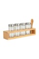 ESTIA ΔΟΧΕΙΑ ΜΠΑΧΑΡΙΚΩΝ BAMBOO ESSENTIALS ΓΥΑΛΙΝΑ ΣΕΤ 6 ΤΕΜ ΜΕ ΜΕΤΑΛΛΙΚΟ ΚΑΠΑΚΙ & ΒΑΣΗ BAMBOO ΜΕ ΚΟΥ