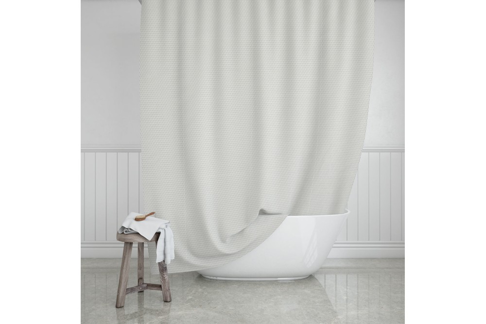 ESTIA ΚΟΥΡΤΙΝΑ ΜΠΑΝΙΟΥ ΑΔΙΑΒΡΟΧΗ CAMELLIA ΠΟΛΥΕΣΤΕΡΙΚΗ 180x200cm PEARL