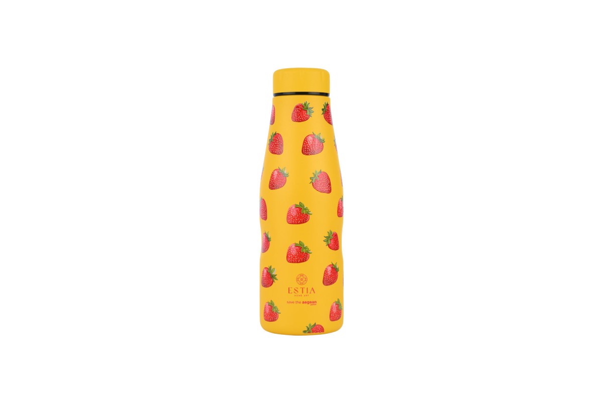 ESTIA ΘΕΡΜΟΣ TRAVEL FLASK SAVE THE AEGEAN 500ml BERRY BRIGHT