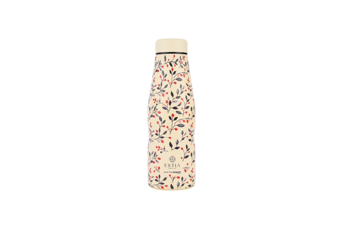 ESTIA ΘΕΡΜΟΣ TRAVEL FLASK SAVE THE AEGEAN 500ml BLOOM BEIGE
