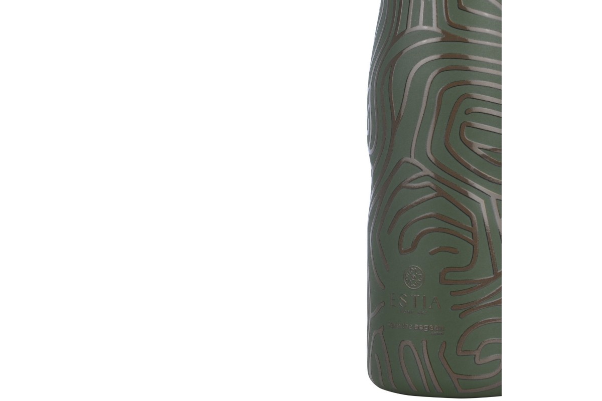 ESTIA ΘΕΡΜΟΣ TRAVEL FLASK SAVE THE AEGEAN 500ml OLIVE FLOW ESTIA ΘΕΡΜΟΣ TRAVEL FLASK SAVE THE AEGEAN 500ml OLIVE FLOW
