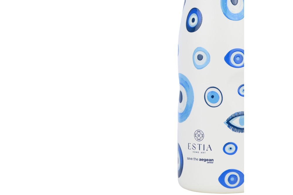 ESTIA ΘΕΡΜΟΣ TRAVEL FLASK SAVE THE AEGEAN 500ml SPIRIT OF LUCK