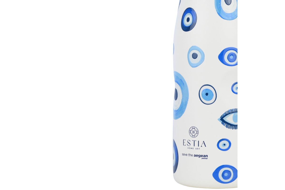 ESTIA ΘΕΡΜΟΣ TRAVEL FLASK SAVE THE AEGEAN 500ml SPIRIT OF LUCK ESTIA ΘΕΡΜΟΣ TRAVEL FLASK SAVE THE AEGEAN 500ml SPIRIT OF LUCK