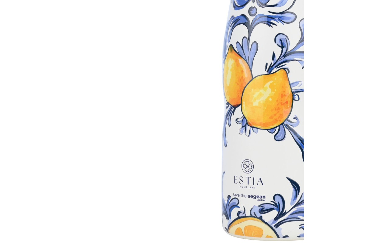 ESTIA ΘΕΡΜΟΣ TRAVEL FLASK SAVE THE AEGEAN 500ml AMALFI COAST ESTIA ΘΕΡΜΟΣ TRAVEL FLASK SAVE THE AEGEAN 500ml AMALFI COAST