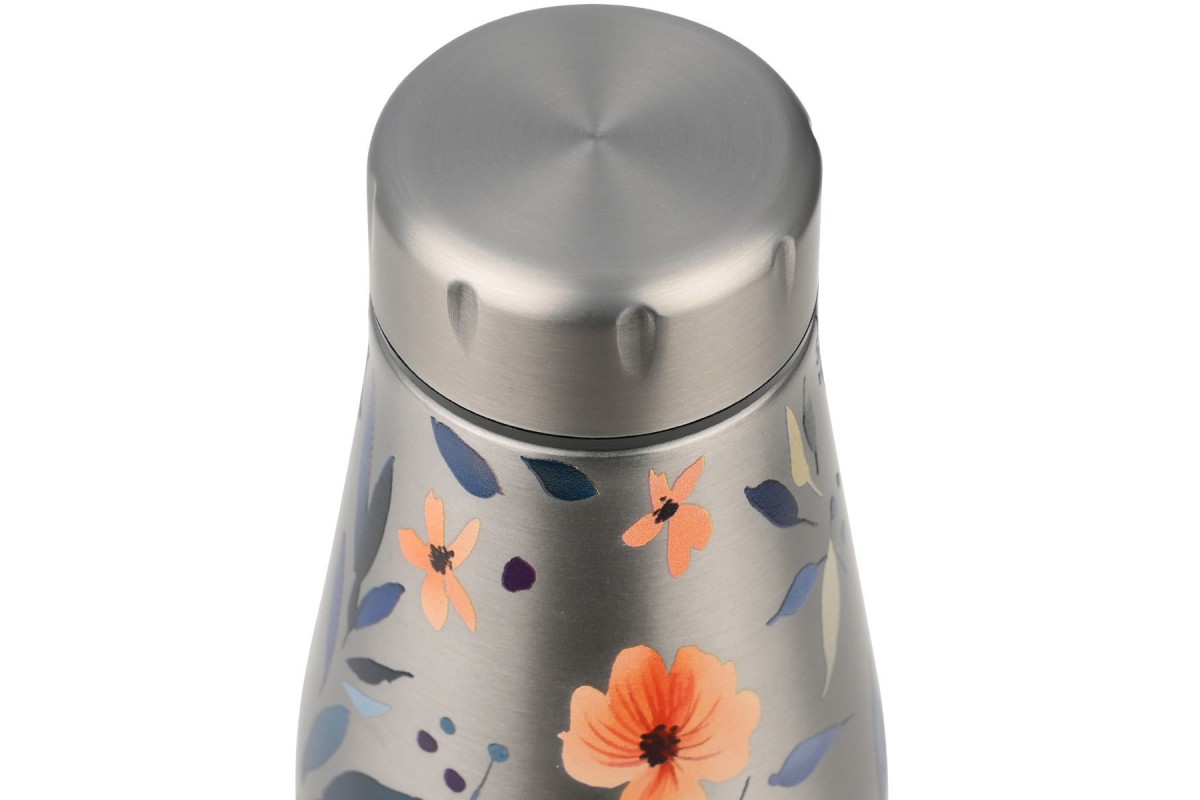 ESTIA ΘΕΡΜΟΣ TRAVEL FLASK SAVE THE AEGEAN 500ml SILVER BOTANIC ESTIA ΘΕΡΜΟΣ TRAVEL FLASK SAVE THE AEGEAN 500ml SILVER BOTANIC