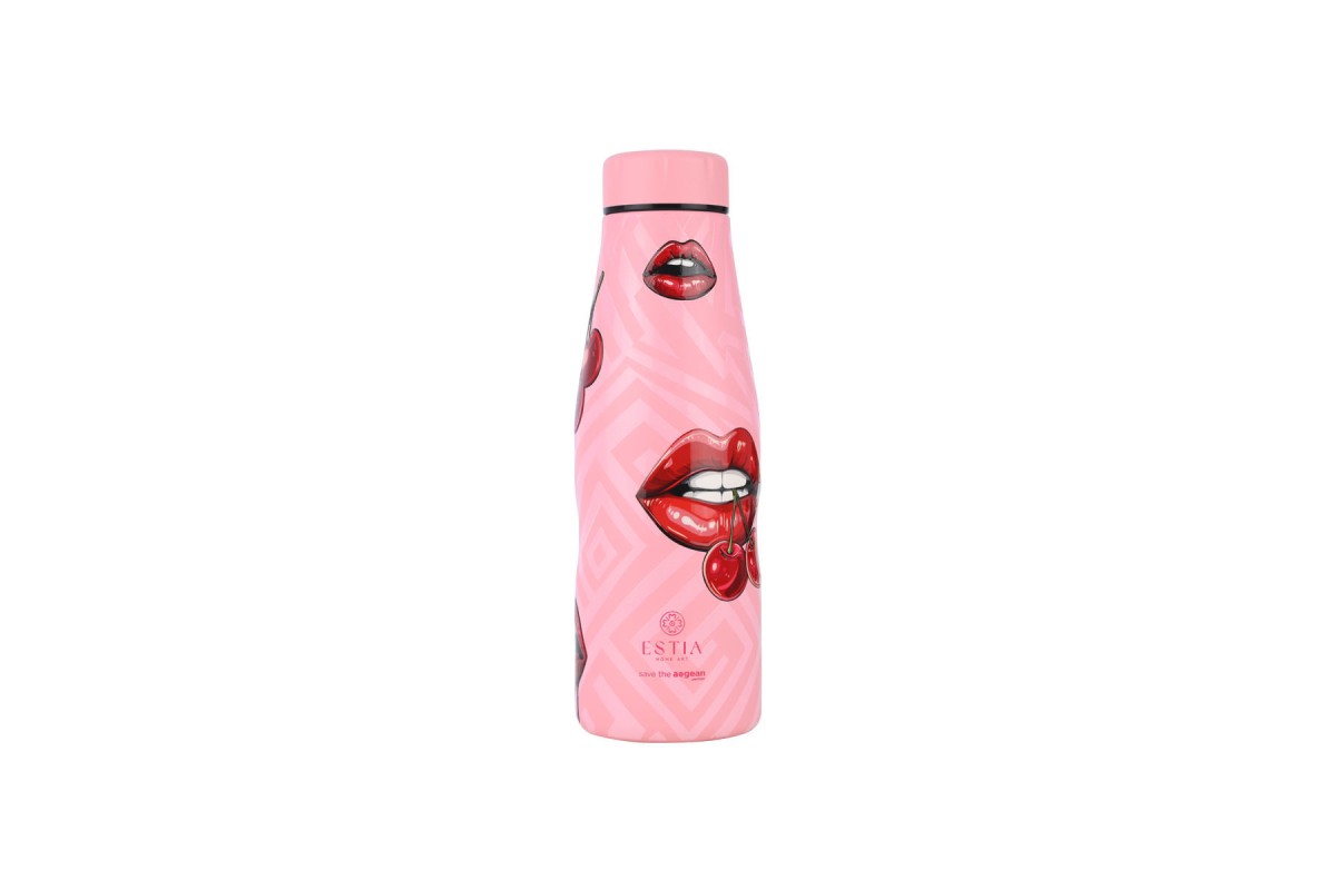 ESTIA ΘΕΡΜΟΣ TRAVEL FLASK SAVE THE AEGEAN 500ml BLUSH POP