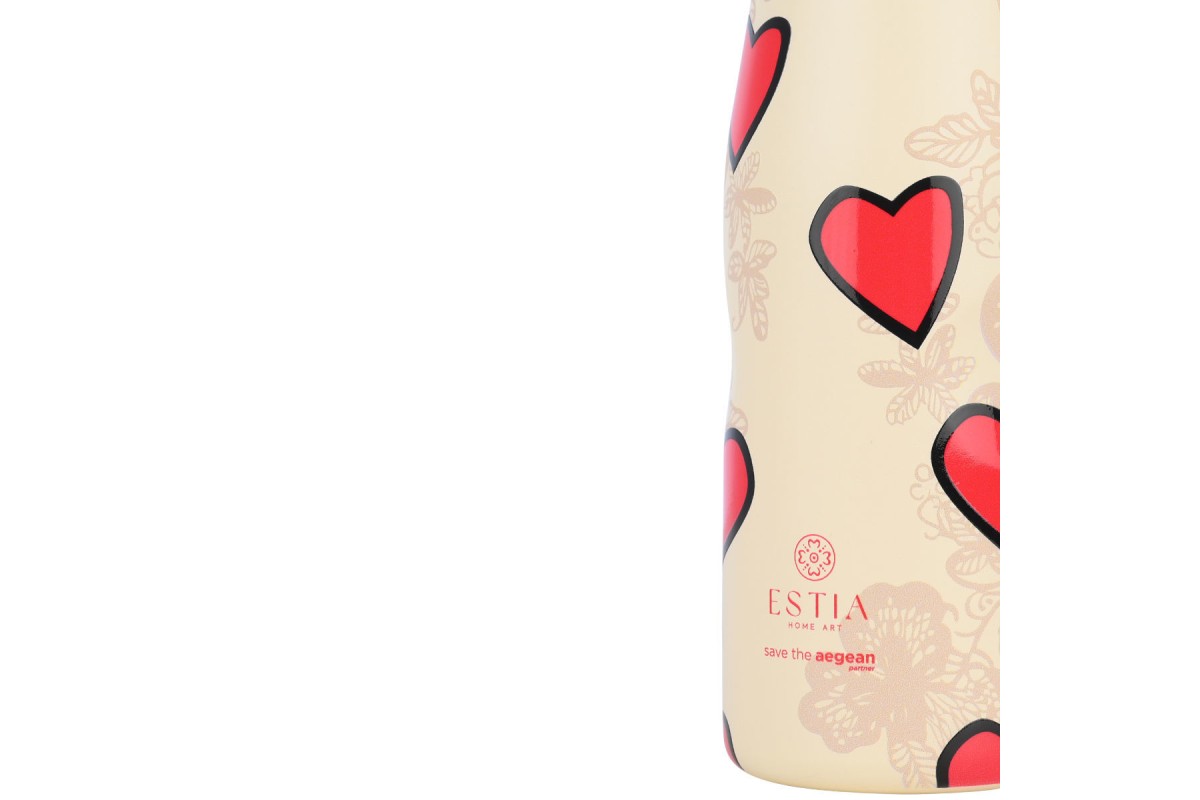 ESTIA ΘΕΡΜΟΣ TRAVEL FLASK SAVE THE AEGEAN 500ml TENDER LACE ESTIA ΘΕΡΜΟΣ TRAVEL FLASK SAVE THE AEGEAN 500ml TENDER LACE