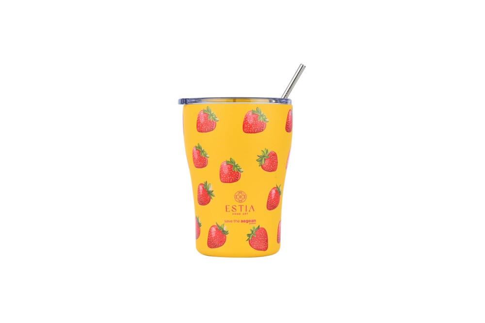 ESTIA ΘΕΡΜΟΣ COFFEE MUG SAVE THE AEGEAN 350ml BERRY BRIGHT
