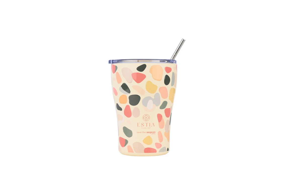ESTIA ΘΕΡΜΟΣ COFFEE MUG SAVE THE AEGEAN 350ml HUE PEBBLES