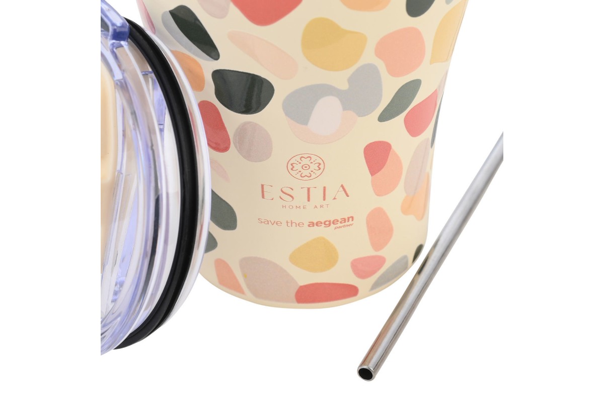 ESTIA ΘΕΡΜΟΣ COFFEE MUG SAVE THE AEGEAN 350ml HUE PEBBLES ESTIA ΘΕΡΜΟΣ COFFEE MUG SAVE THE AEGEAN 350ml HUE PEBBLES