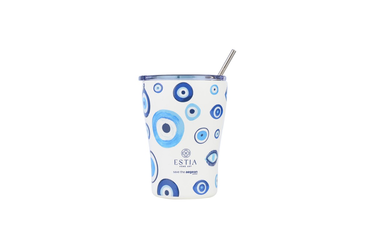ESTIA ΘΕΡΜΟΣ COFFEE MUG SAVE THE AEGEAN 350ml AMALFI COAST